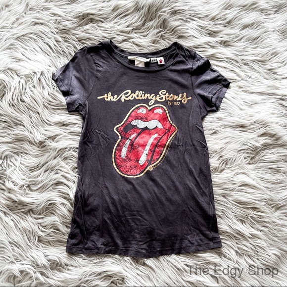 H&M Tops - H&M | LOGG Rolling Stones Tongue Rock Band T-Shirt